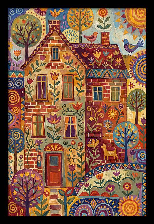 Folk Art Brick Building