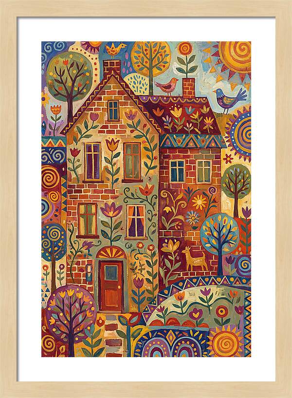 Folk Art Brick Building