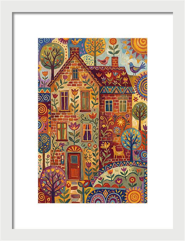Folk Art Brick Building
