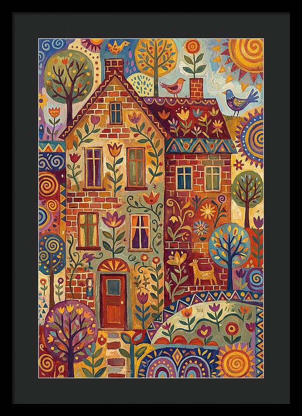 Folk Art Brick Building