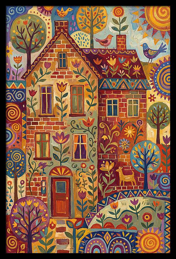 Folk Art Brick Building