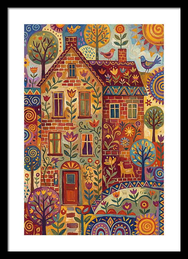 Folk Art Brick Building