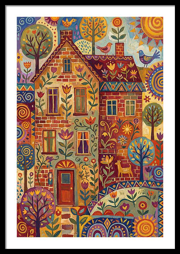 Folk Art Brick Building