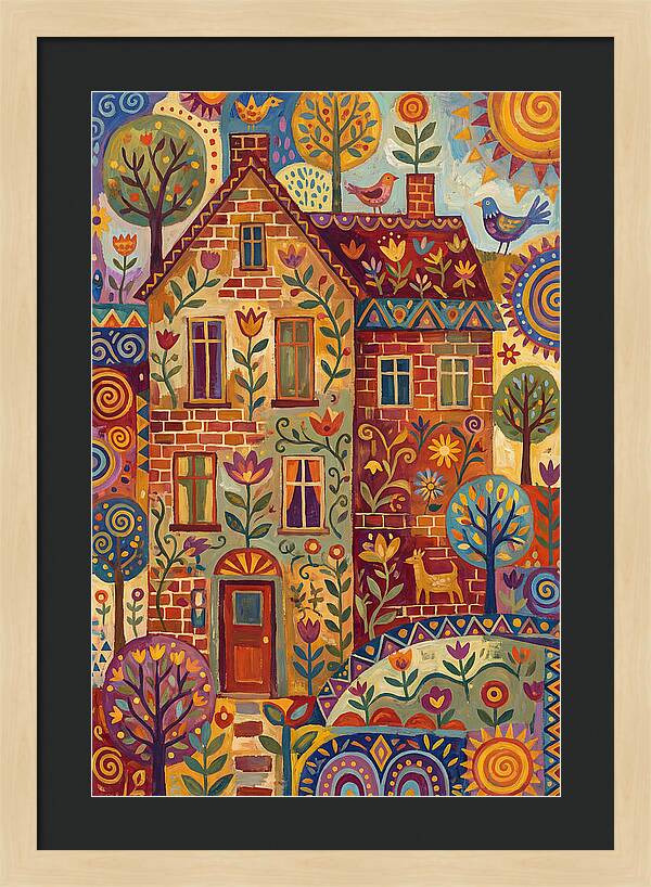 Folk Art Brick Building