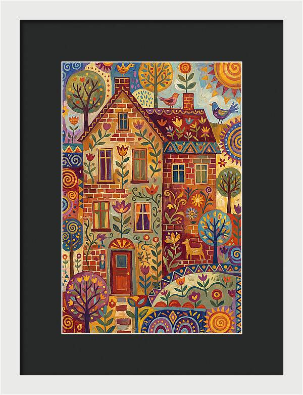 Folk Art Brick Building