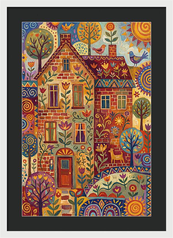 Folk Art Brick Building