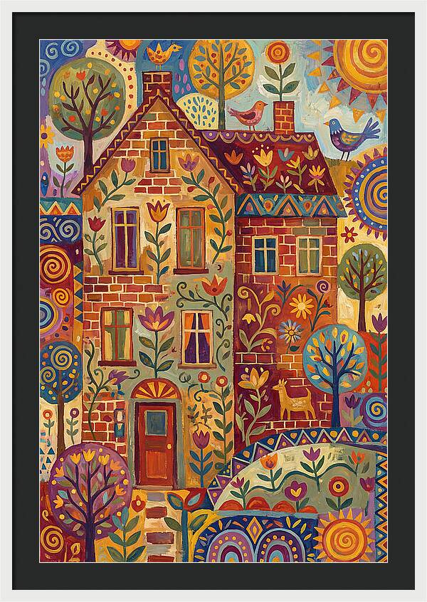 Folk Art Brick Building