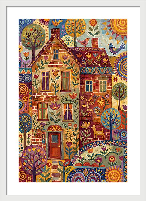 Folk Art Brick Building