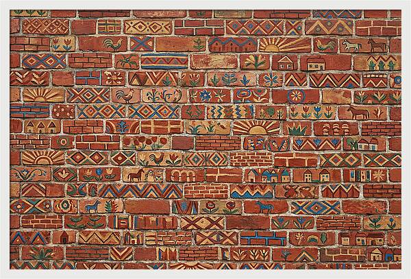 Folk Art Brick Wall