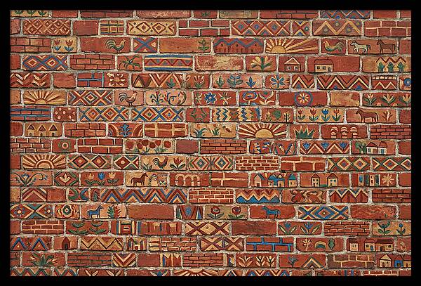 Folk Art Brick Wall