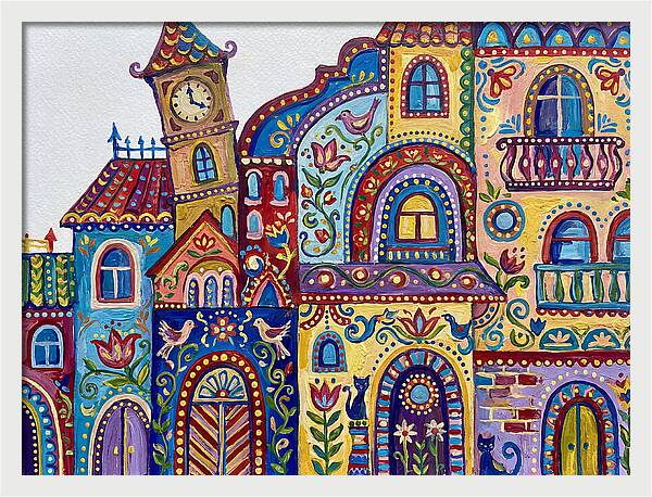 Folk Art Building Facade