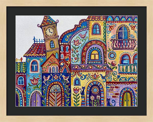 Folk Art Building Facade