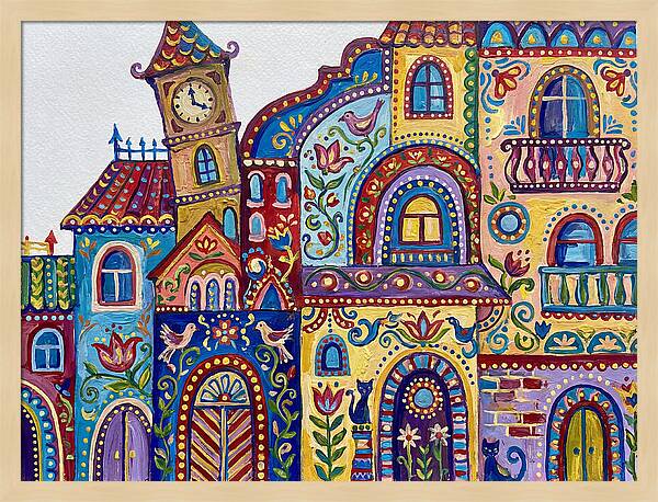 Folk Art Building Facade
