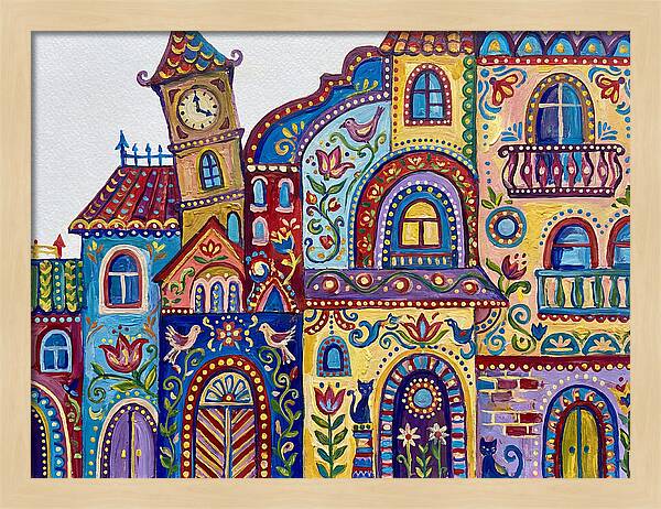 Folk Art Building Facade