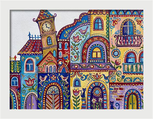 Folk Art Building Facade