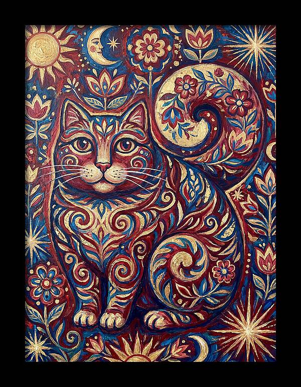 Folk Art Cat
