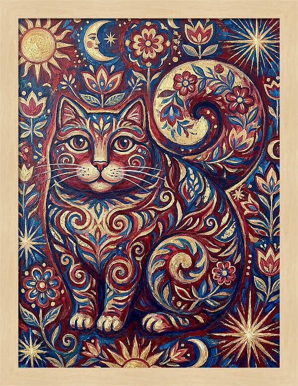 Folk Art Cat