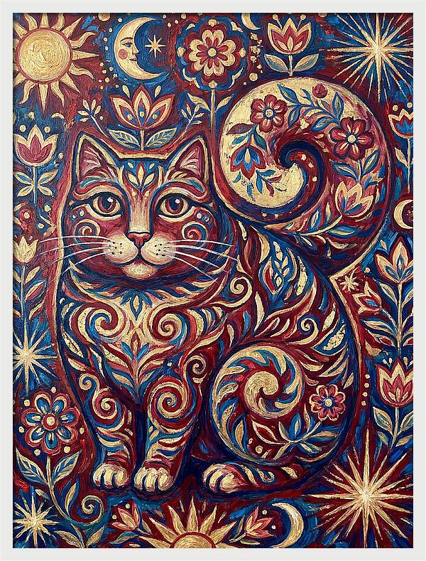 Folk Art Cat