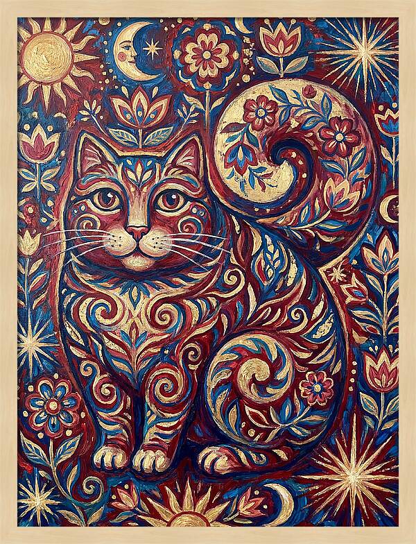 Folk Art Cat