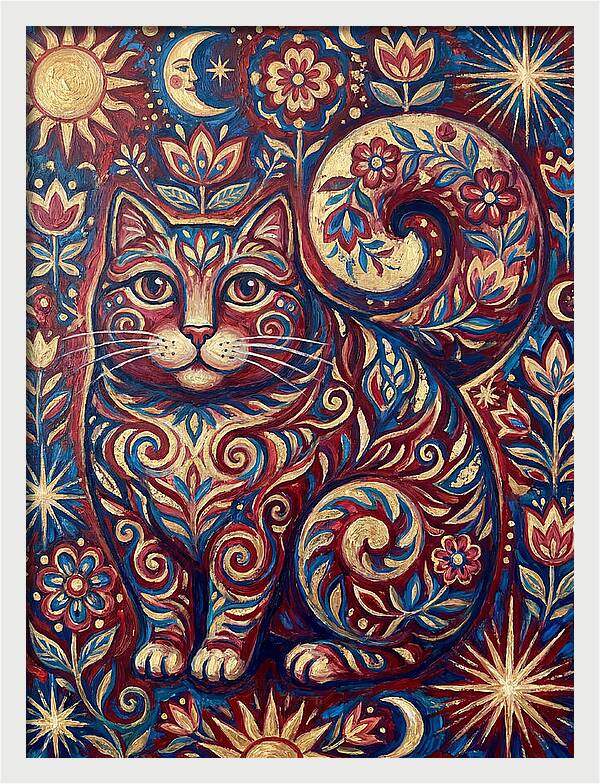 Folk Art Cat