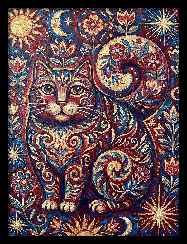 Folk Art Cat
