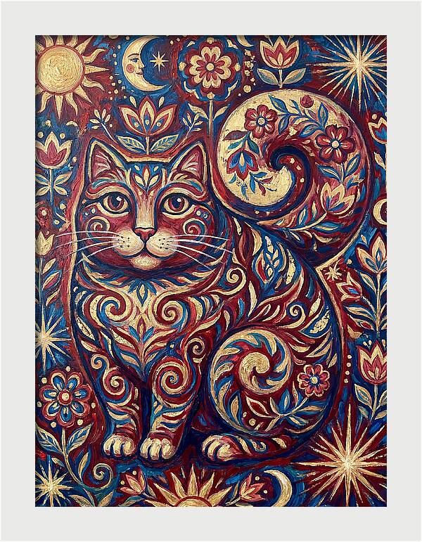 Folk Art Cat