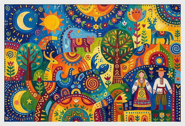 Folk Art Celebration Of Nature