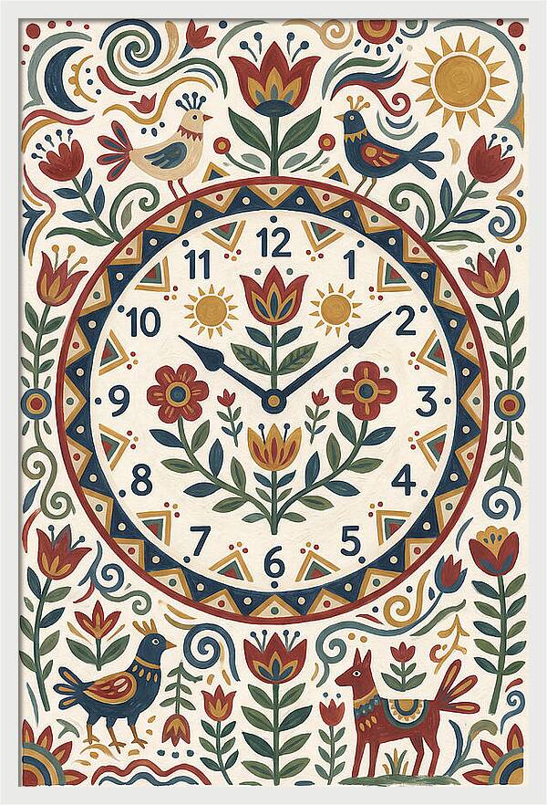 Folk Art Clock