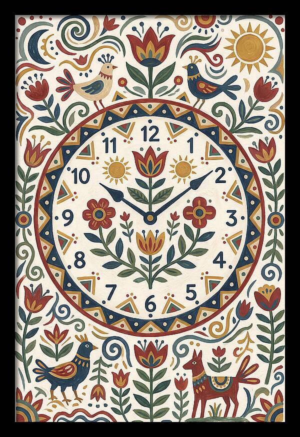 Folk Art Clock