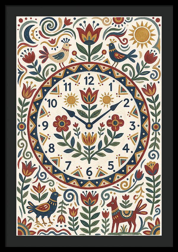 Folk Art Clock