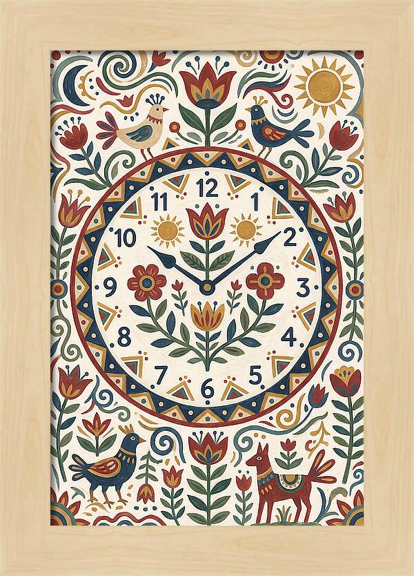 Folk Art Clock