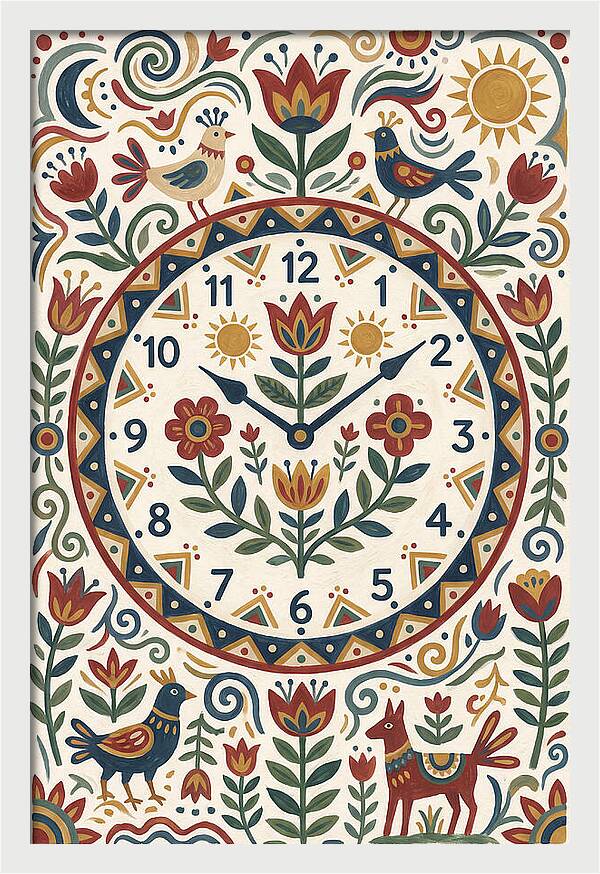 Folk Art Clock