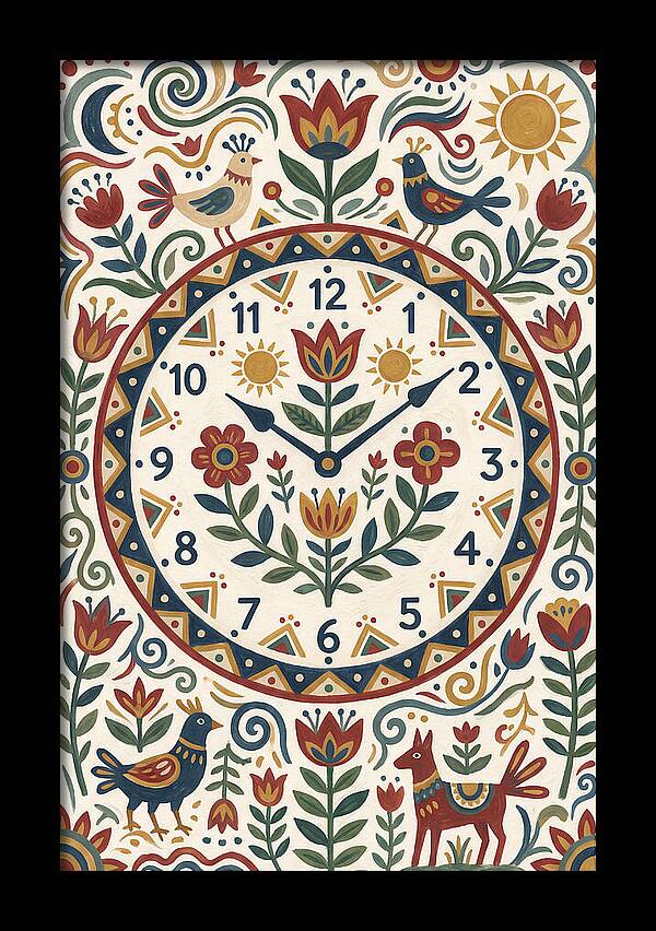 Folk Art Clock