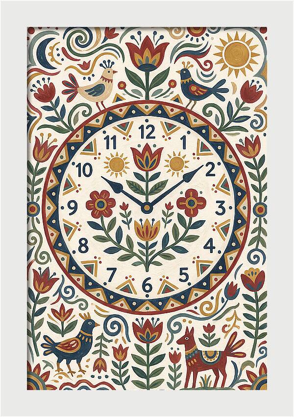 Folk Art Clock
