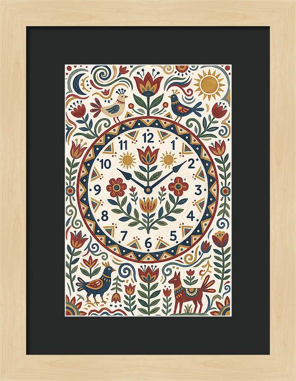 Folk Art Clock