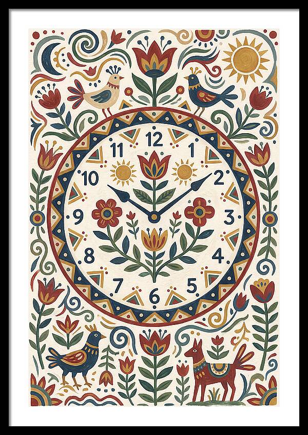 Folk Art Clock