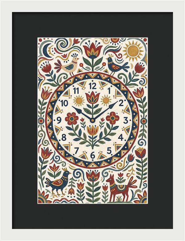 Folk Art Clock
