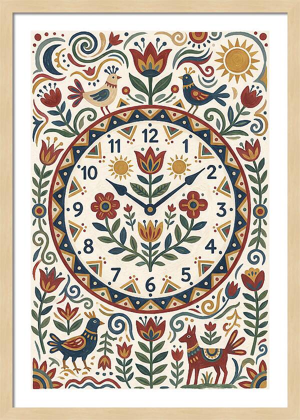 Folk Art Clock