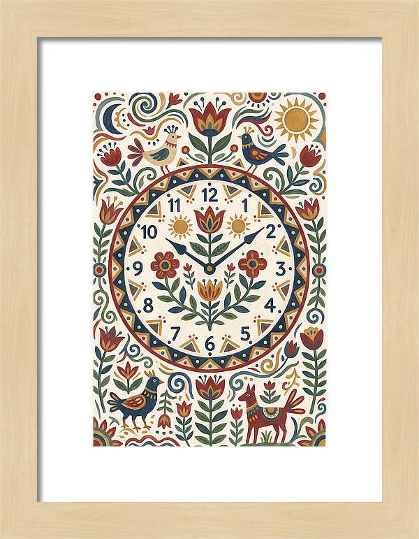Folk Art Clock