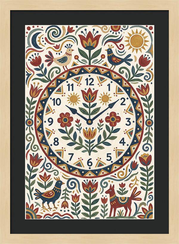 Folk Art Clock