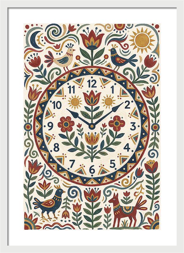 Folk Art Clock