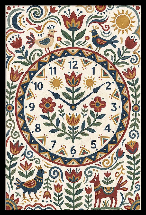 Folk Art Clock