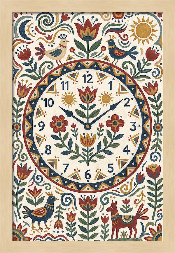 Folk Art Clock