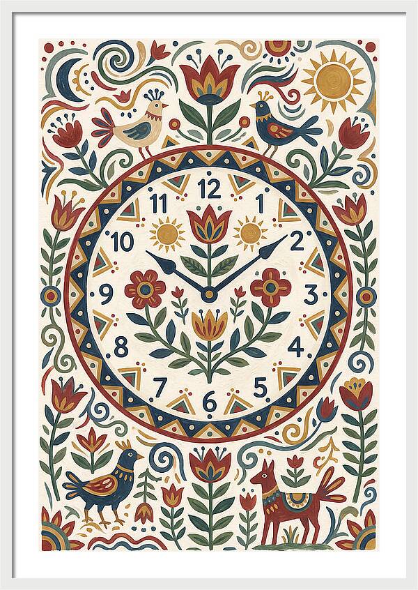 Folk Art Clock