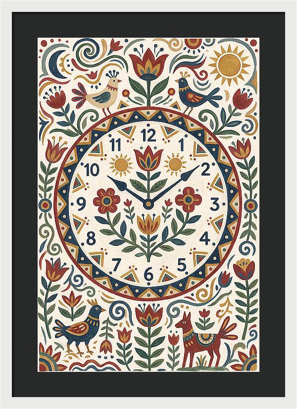 Folk Art Clock