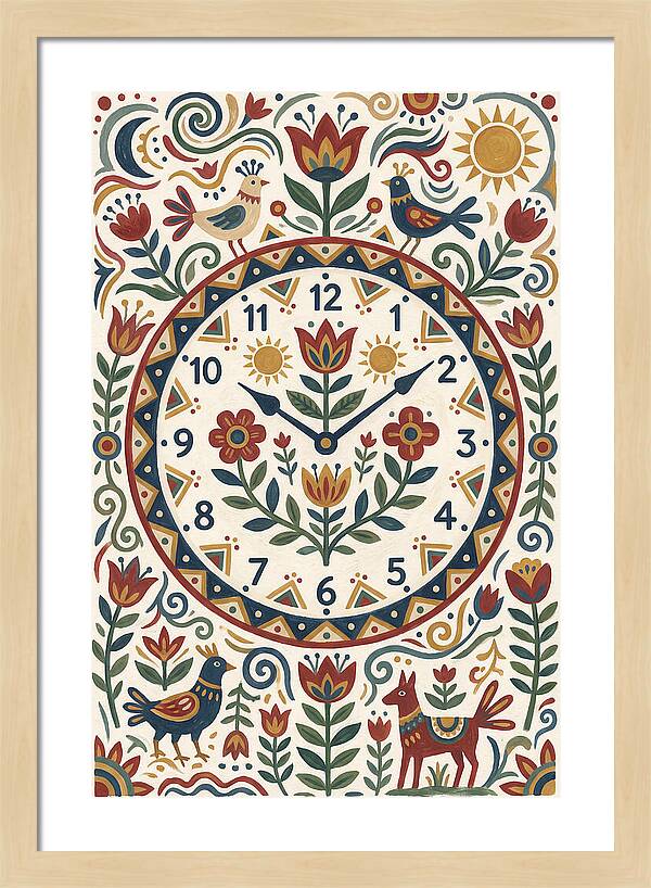 Folk Art Clock