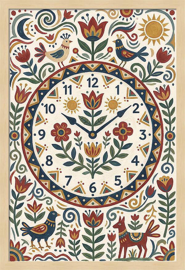Folk Art Clock