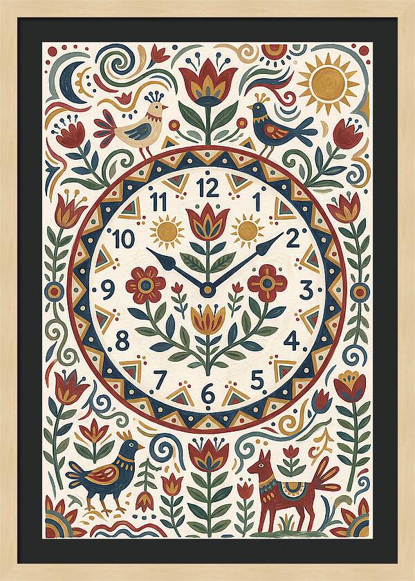 Folk Art Clock