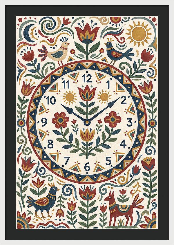 Folk Art Clock