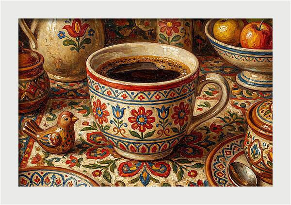Folk Art Coffee Moment